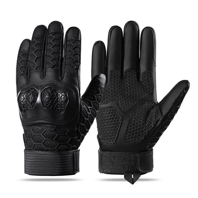 Tactical gloves with wear-resistant and anti slip hard shell for cycling
