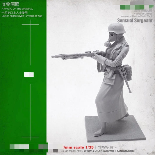 1:35 resin figure model Original Beauty Machine Gunner 1 Soldier Unassembled