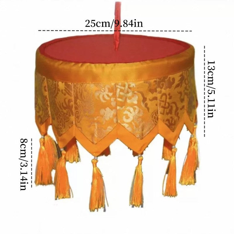 25cm Tibetan Dragon-Patterned Treasure Umbrella Buddhist Item Home Decoration