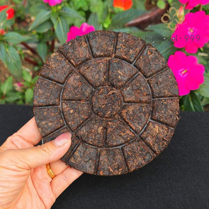 357g Ripe Pu'er Pullable Aged Cake Tea Lumps Yunnan Vintage Fermented Bulk Tea