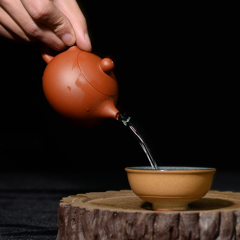 3.4 oz marked tea pot handmade xishi pot authentic yixing zisha kungfu tea pot