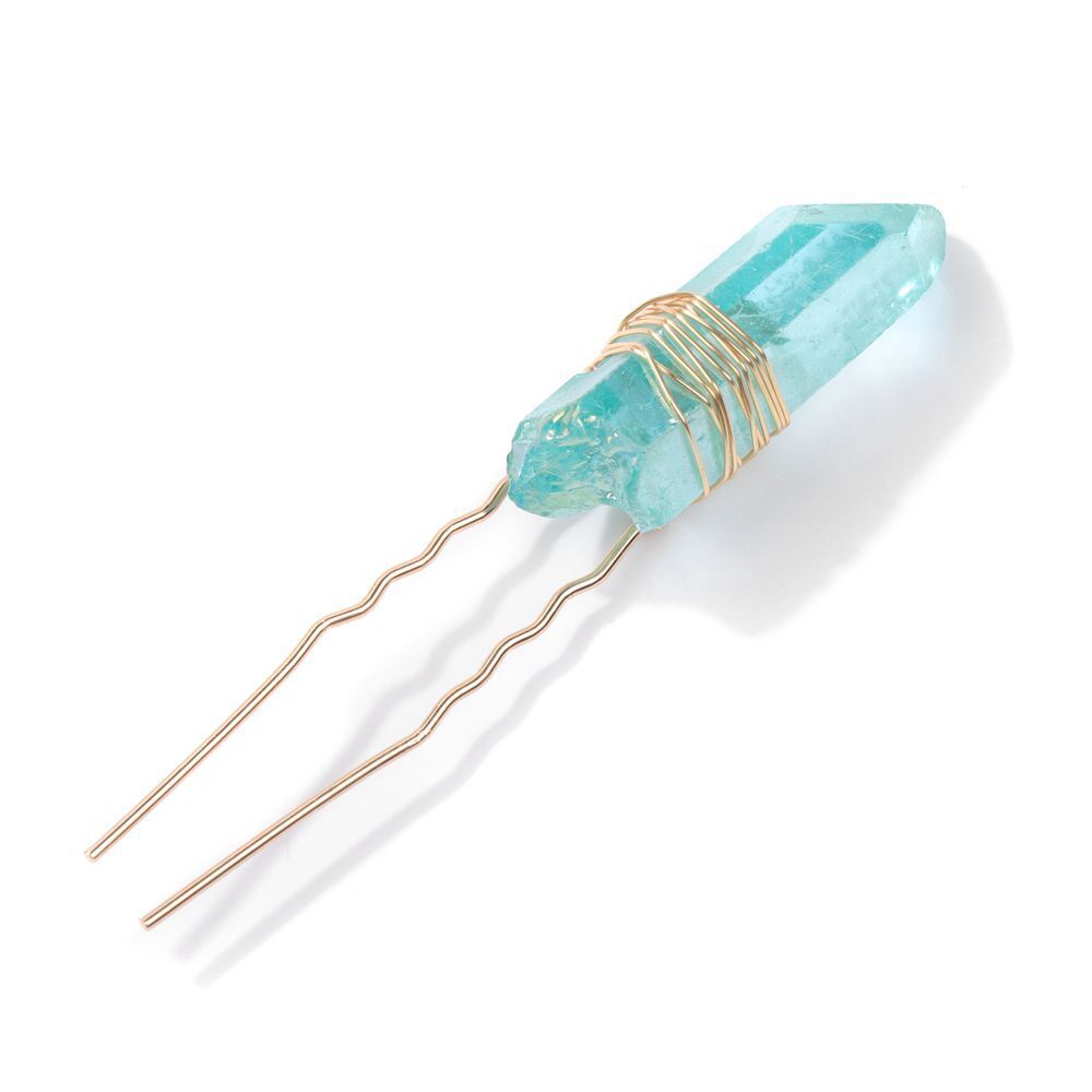 Women Hair Combs Irregular Healing Crystal For Bride Hairpin Wedding Accessories