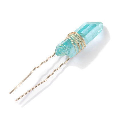 Women Hair Combs Irregular Healing Crystal For Bride Hairpin Wedding Accessories