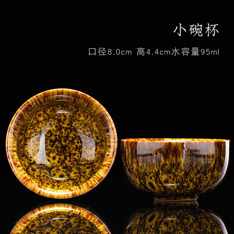 Tea Cup Ceramic Kungfu Teacup Chinese Jianzhan Traditional Ceramic Art Best Gift