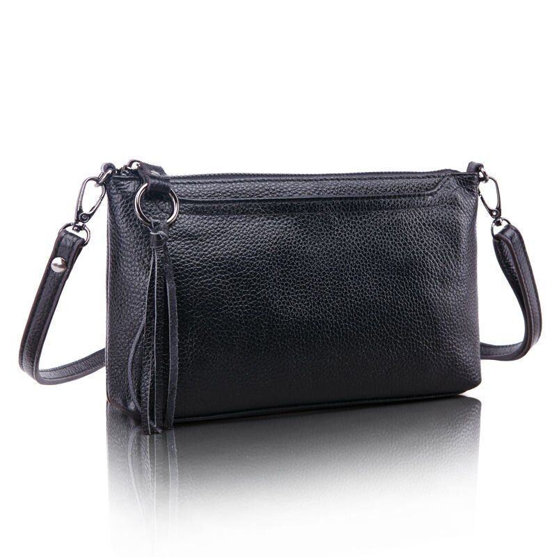 Cow Genuine Leather Messenger Bag Shoulder Purse Shoulder Bag Satchels Blue Red