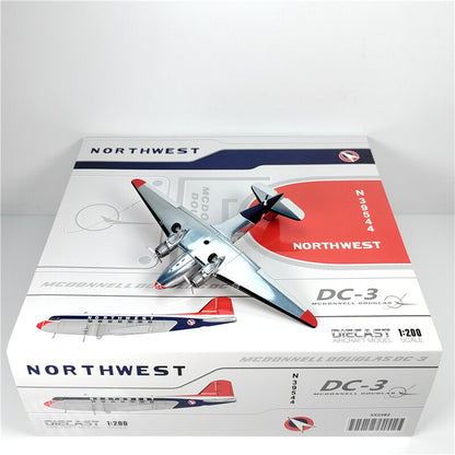1:200 JC Wings NORTHWEST Douglas DC-3 Airplane Diecast Aircraft Plane Model