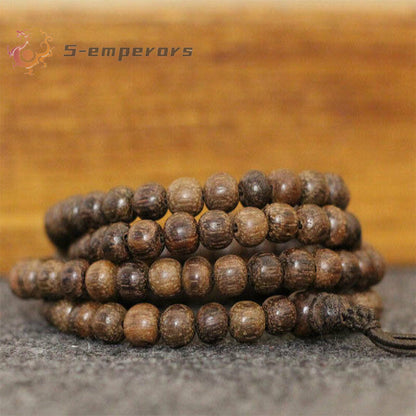 Natural Vietnam Agarwood Prayer 108 Beads Bless Bracelet Man Woman Accessories