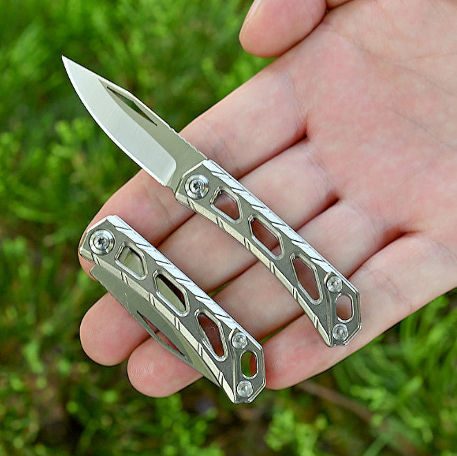 New Titanium Alloy Mini Knife Small Pocket Key chain Folding Knife Pendants Gift