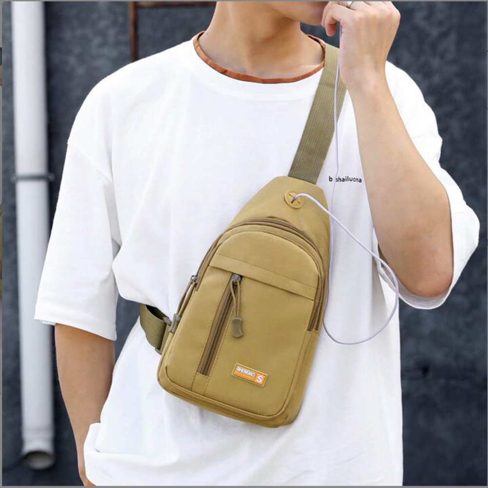 Nylon Tactical Sling Bag Crossbody Backpack Mens Casual Shoulder Chest Bags Gift