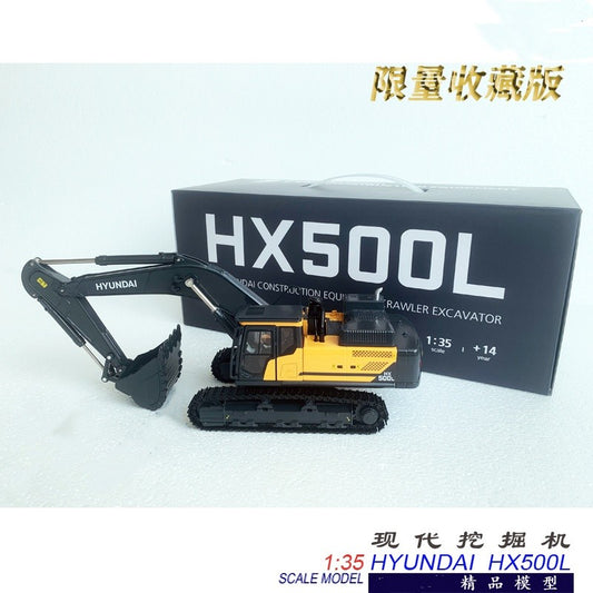 1:35 HX500L Crawler Excavator Construction Machine Equipment Diecast Model