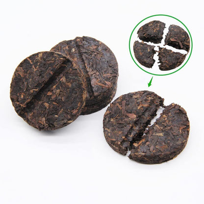 Bamboo Leaf Cylinder Puerh Tea Ripe Puerh Tea Cake Mini Cake (200g/7.1 oz)