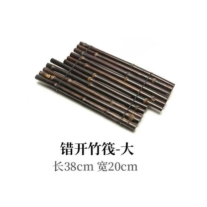 Bamboo Crafts Sushi Plates Japanese Korean Restaurant Sashimi Trays Dishes Decor