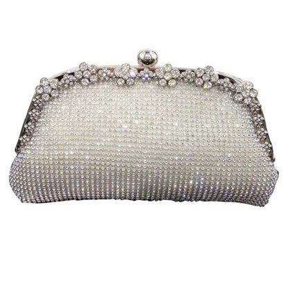 Chain Evening Bag Silver Wedding Bags Bride Women Party Handbag Clutch