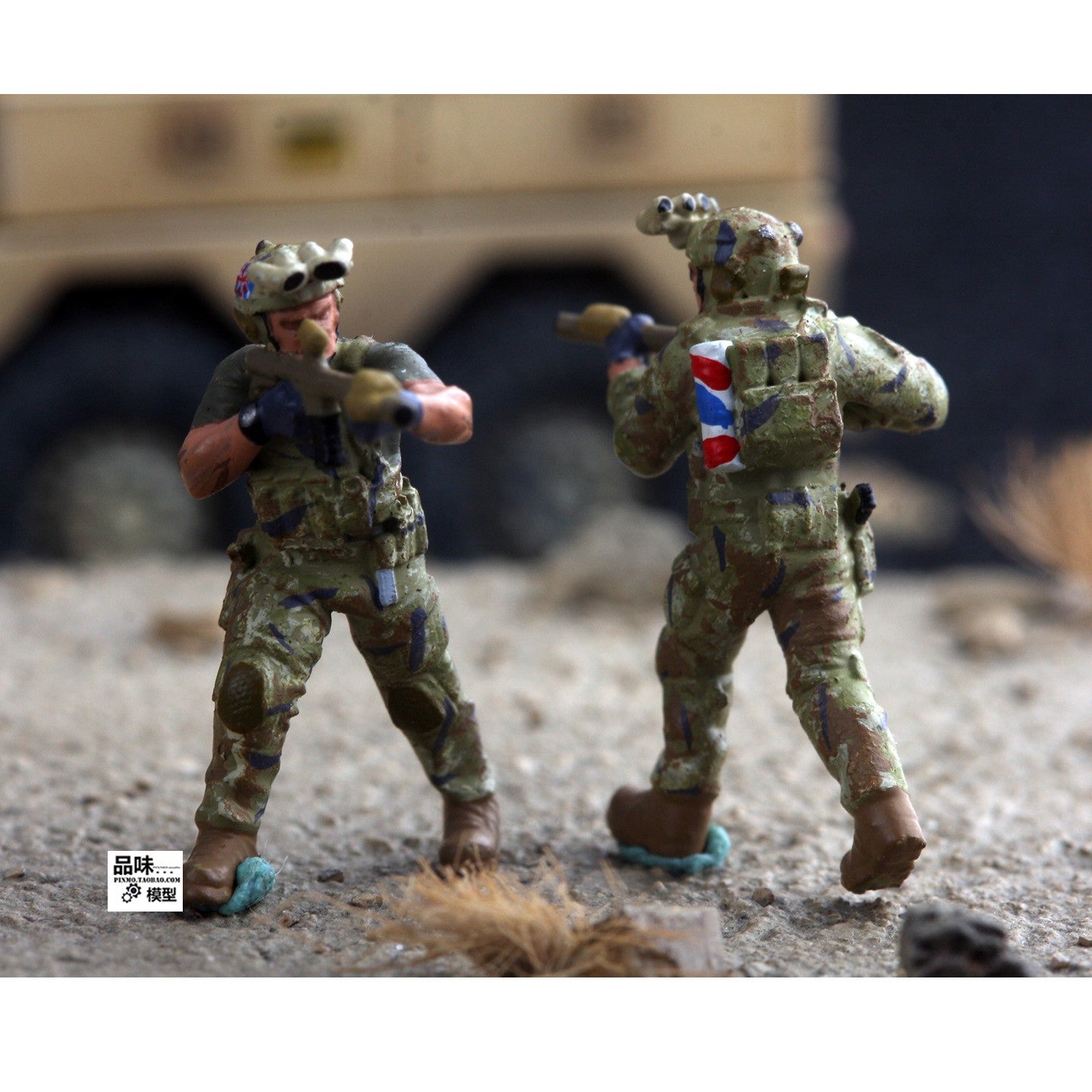 1/72 British SAS Special Air Service 6pcs Soldier Special Operations Team Model