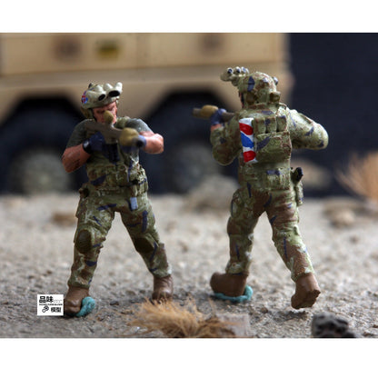 1/72 British SAS Special Air Service 6pcs Soldier Special Operations Team Model