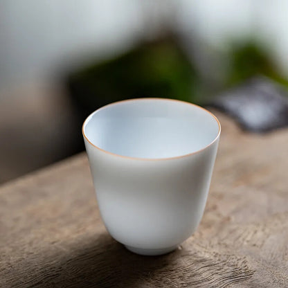 Kung Fu Tea Cup Ceramic Whiteware Single Cup Ceramic Teacup Master Cup Small