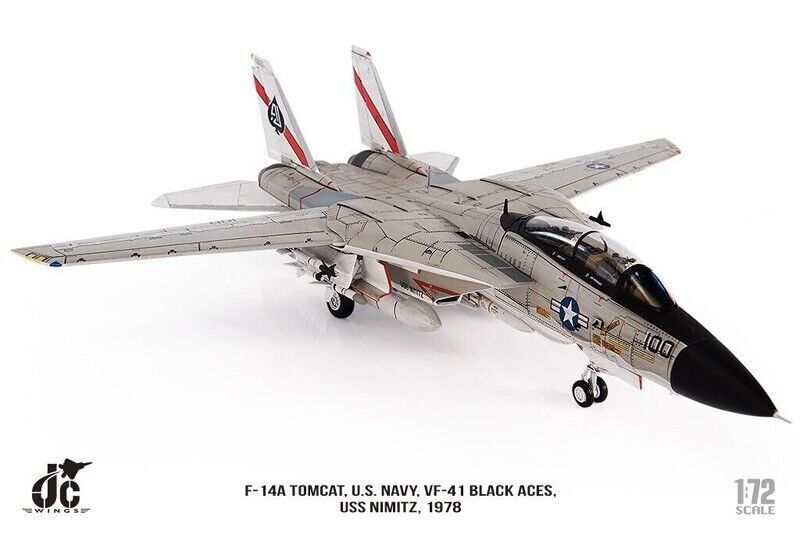 1:72 JC Wings Grumman F-14A Tomcat USN Nimitz 1978 Fighter Diecast Plane Model