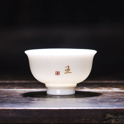 1PC Handle Master Cup The Hundred Family Surnames Customized Engraved Tea Cup