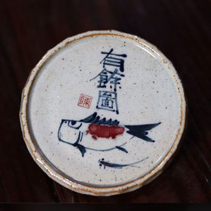 Jingdezhen Ceramic Hand-painted Cup Mat Tea Set Accessories Tea Tray Mat
