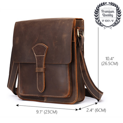 GENUINE LEATHER Luxury Men Bag Vintage Messenger Crossbody Shoulder Satchel Pack