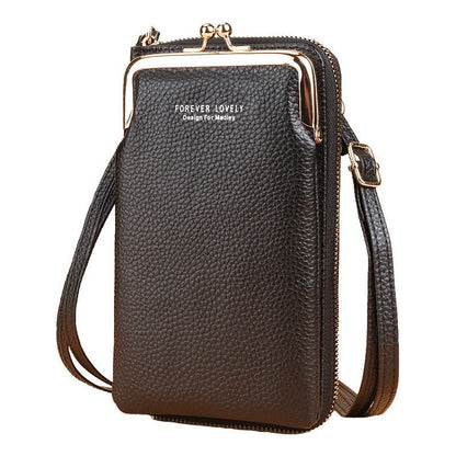 Wallet Shoulder Mini Synthetic Leather Bag Straps Phone Big Card Holders Handbag
