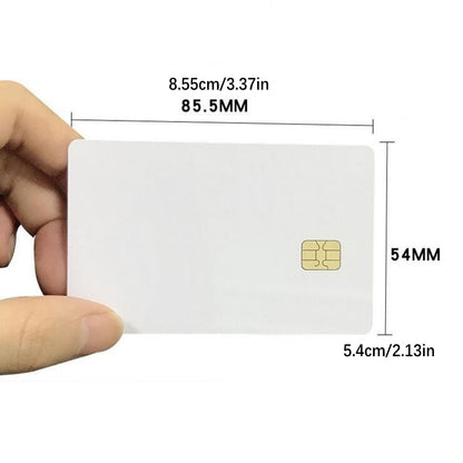 Wholesale 50Pcs ISO7816 Contact SLE 4442 Chip PVC Smart White IC Cards