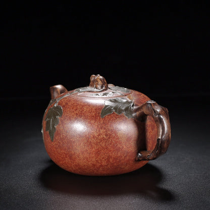 Chinese Yixing Zisha Clay Handmade Exquisite Teapot（小老鼠 底款：蒋蓉）