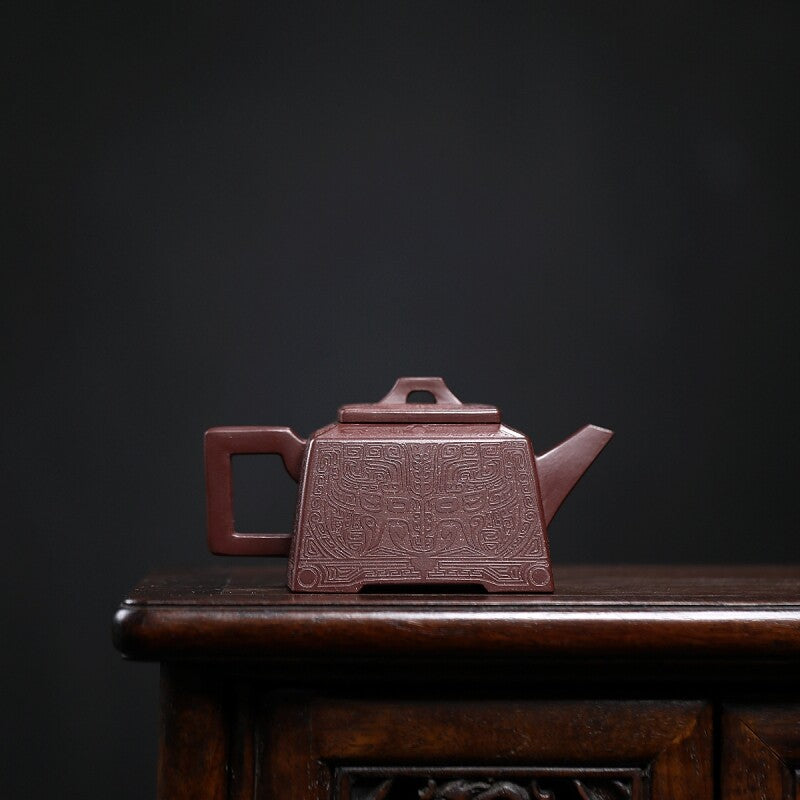 Full Handmade Tea Pot Marked Chinese Real Yixing Zisha Purple Clay Pot Boutique