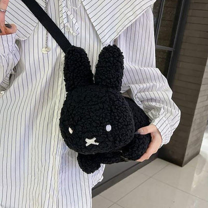Miffy Doll Fashion Shoulder Bag Female Kawaii Plush Miffy Rabbit Cartoon Bag US