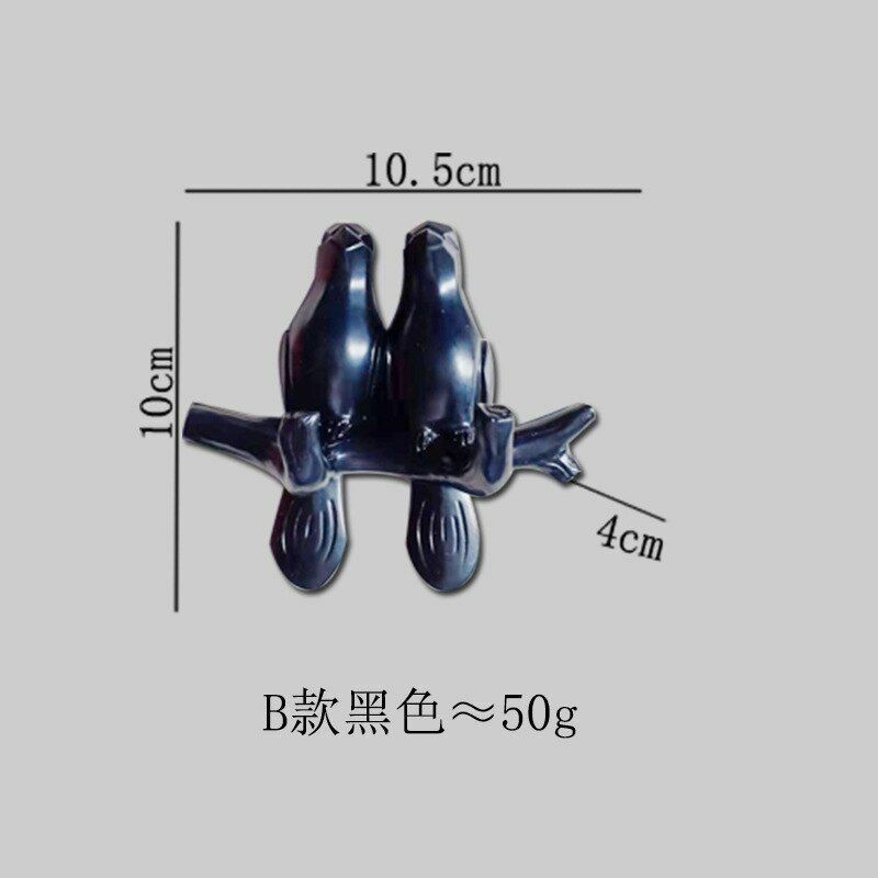 4Pcs/Set Birds Resin Hooks Wall Decor Bedroom Door Seamless Coat Frame Organizer