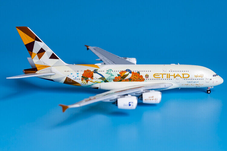 1:400 JC Wings ETIHAD AIRWAYS AIRBUS A380 Passenger Airplane Diecast Plane Model