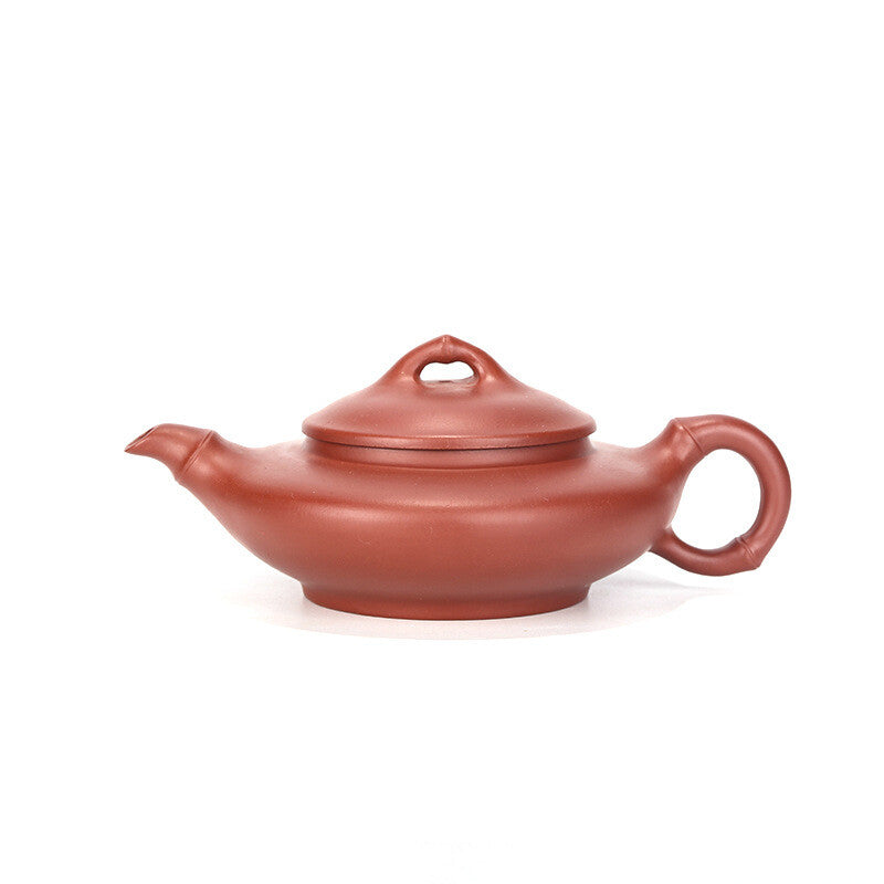 5.5"China Yixing Zisha Pottery Clovershrub Clay Handmade 180cc Bamboo DuanTeapot