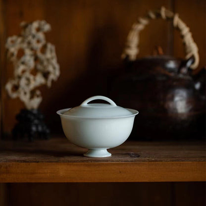 110ml Celadon Porcelain Gaiwan Cup Bowl With Lid Chinese Tureen Palace Style New