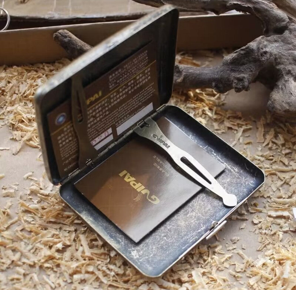 Hand Carved Devil Cigarette Case Antique Metal for 20