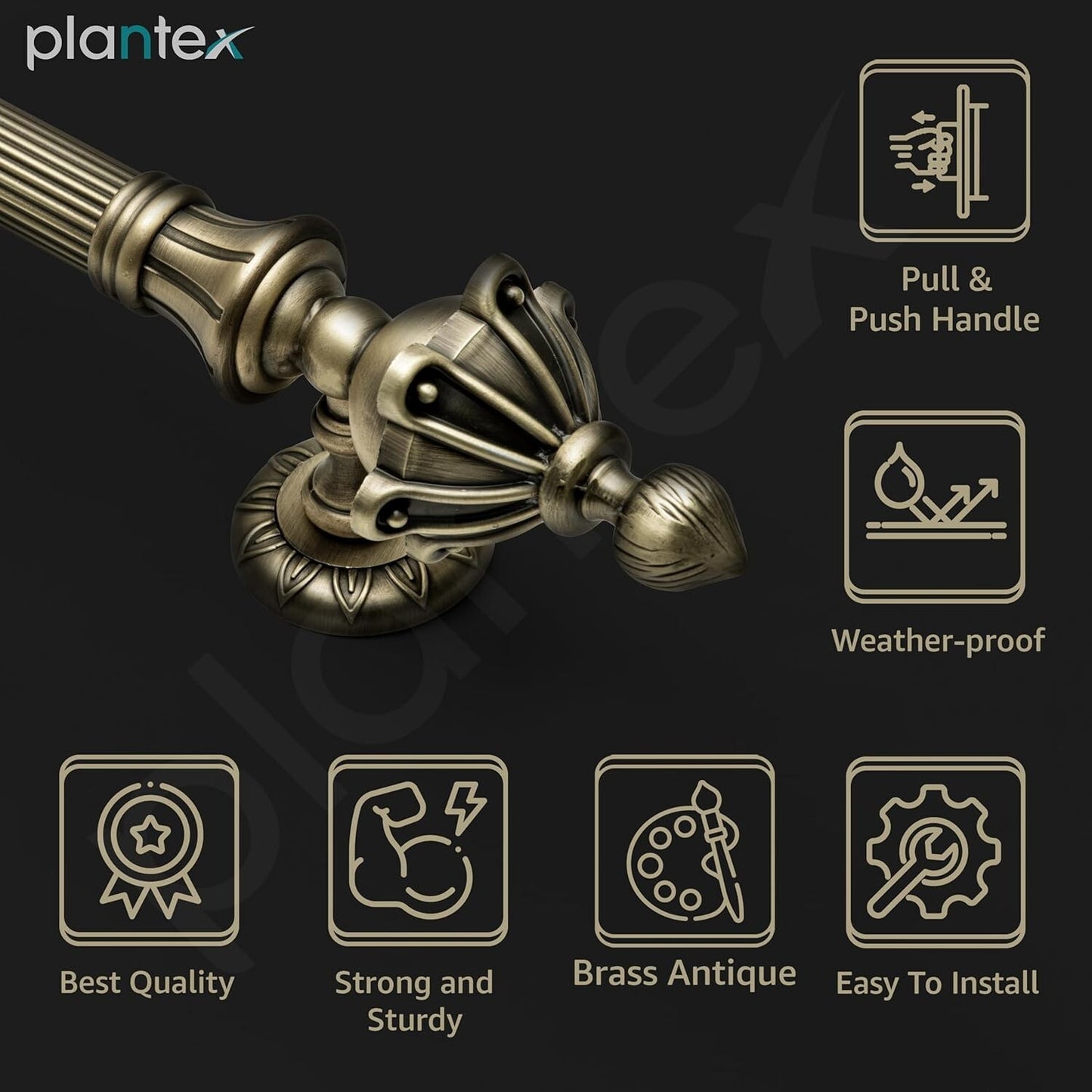 Set of 2 Antique Look Main Door Handle Pull Push Door Handle Door Accessories