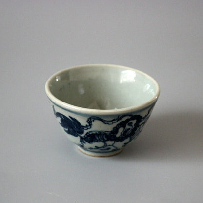 5cm Antique Ceramic Lion Tea Cup Qingming Retro Pinming Tea Master Cup Chinese