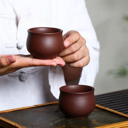 Yixing Purple Clay Teacup Handmade Boutique Tea Bowl Customized Tea Set