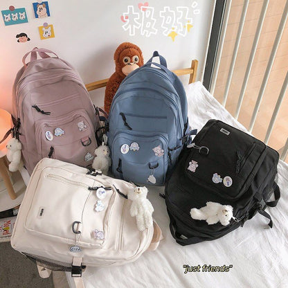 School Bag Multi Pocket Waterproof Nylon Backpack Travel Large Bag 31*19*43 CM