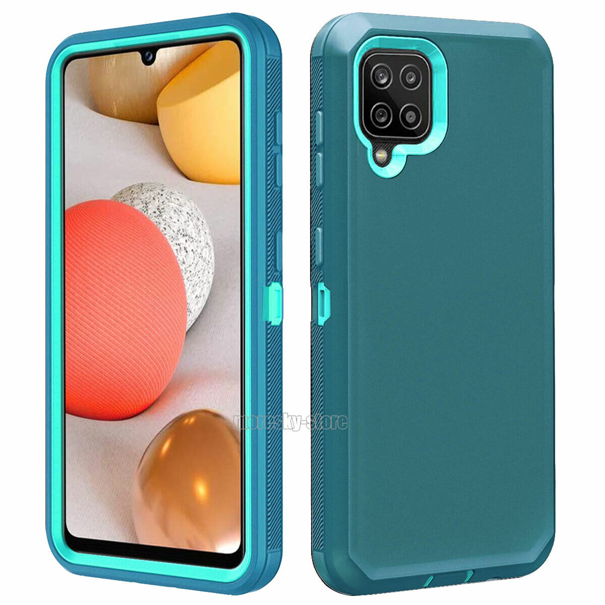 For Samsung Galaxy A42 5G Shockproof Rugged Rubber Case Phone Cover + Stylus