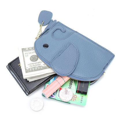 Wallets Genuine Leather Zipper Purses Small Cowhide Money Bag Coin Card Holders