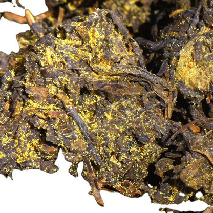 Jingwei Fu Tea Shaanxi Jinhua Qizi Fu Cha Brick Golden Flower Dark Tea 357g