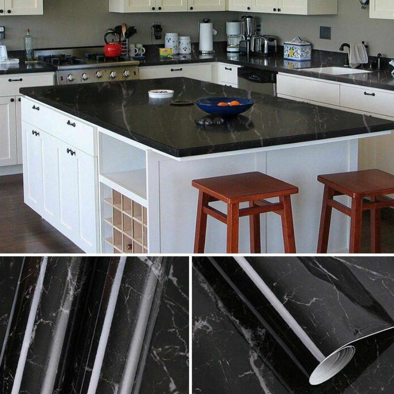 Kitchen PVC Wall Stickers 60cm x 10m Bathroom Self-adhesive Waterproof Wallpaper