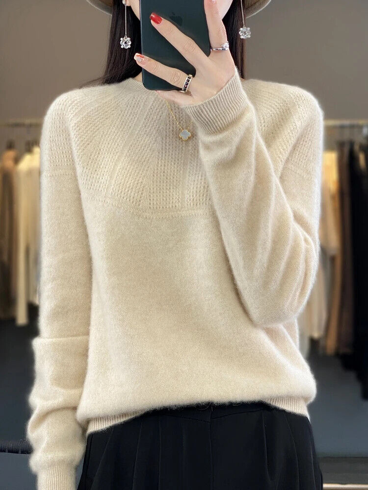 Autumn Winter Women Sweater O-Neck Pullovers Cashmere Knitwear Popular Clothes
