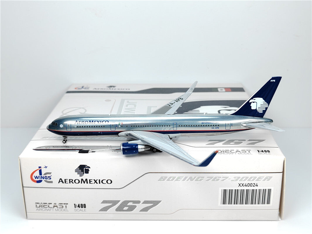 1:400 JC Wings AEROMEXICO BOEING B767-300ER Passenger Airplane Diecast Model