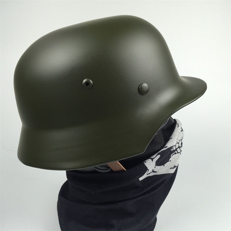 New M35 Steel Helmet Pure Steel Outdoor Helmet World War II German Replica