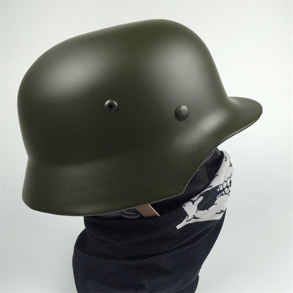 New M35 Steel Helmet Pure Steel Outdoor Helmet World War II German Replica