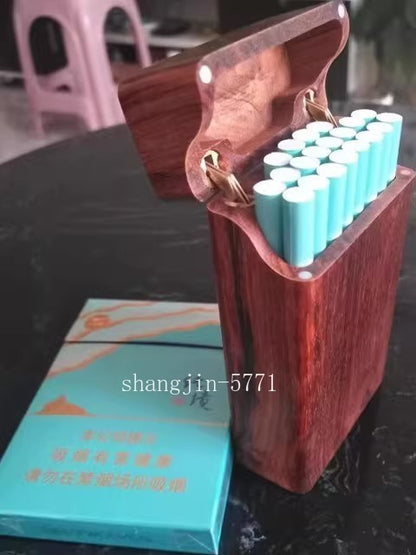 New Rosewood Cigarette Case Protection Box Wooden Handmade Pack Holder Gift