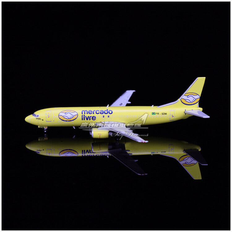 1:400 JC Wings Mercado Livre Boeing 737-400F Aeroplane Diecast Aircraft Model