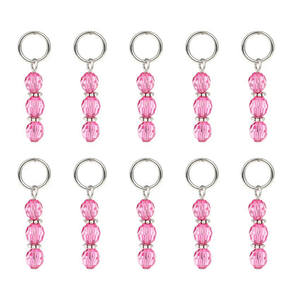 Knitting Stitch Markers 10Pcs Resin Beads Metal Angel Crochet Craft Locking Tool