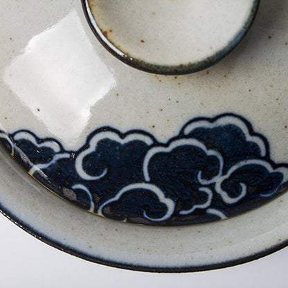 150CC Hand Painted Cloud Gaiwan Tea Pottery Tureen With Lid Teaware Kung Fu Tea